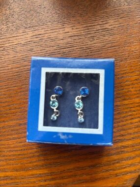 AVON Blue Earrings Studs Nwot